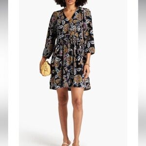 ba&sh Black Floral Mini Dress
